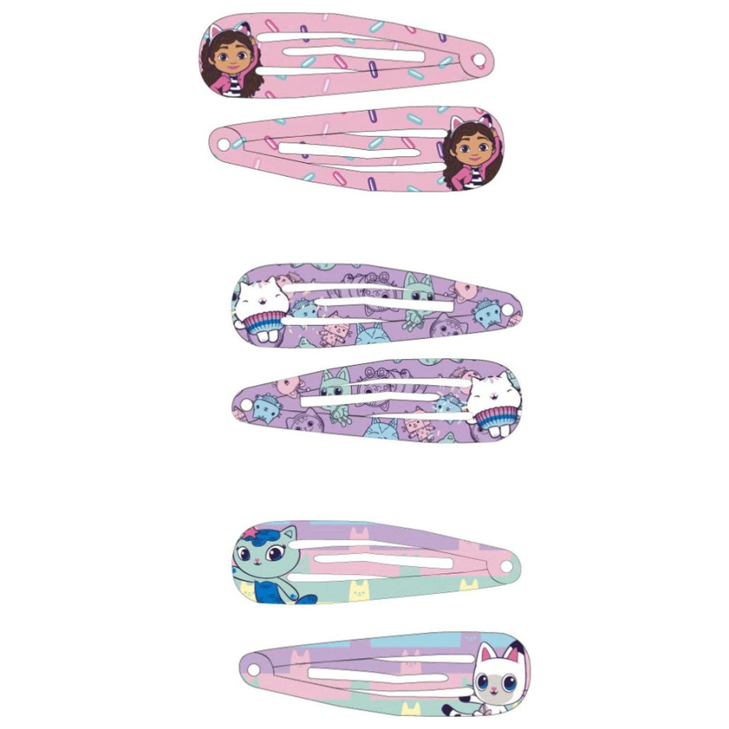 Gabi's Dollhouse Cat Adventures Haarclip Set 6 Stück Produktfoto