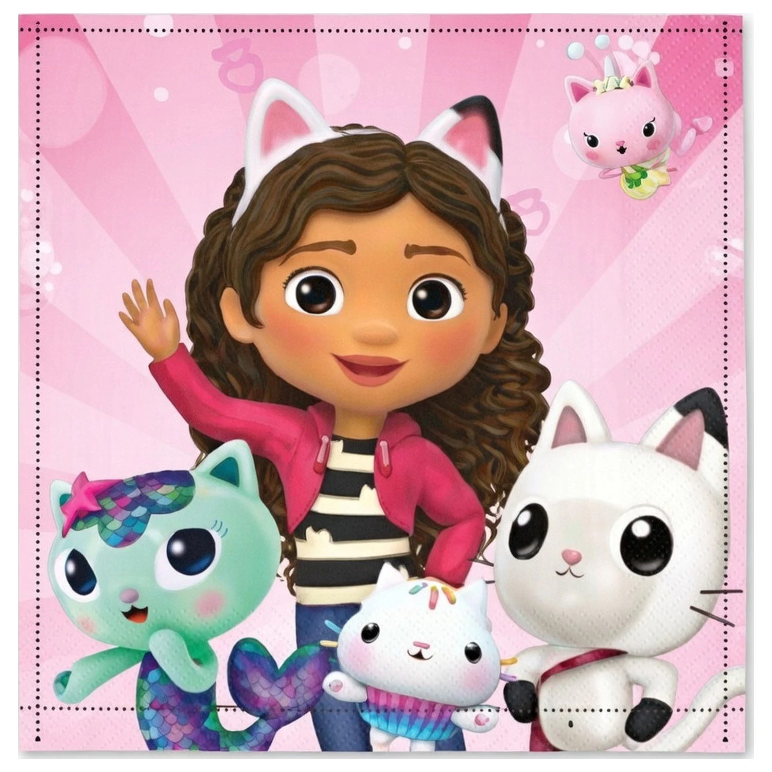 Gabi's Dollhouse Cat World Handtuch, Gesichtstuch, Handtuch 30x30cm Produktfoto