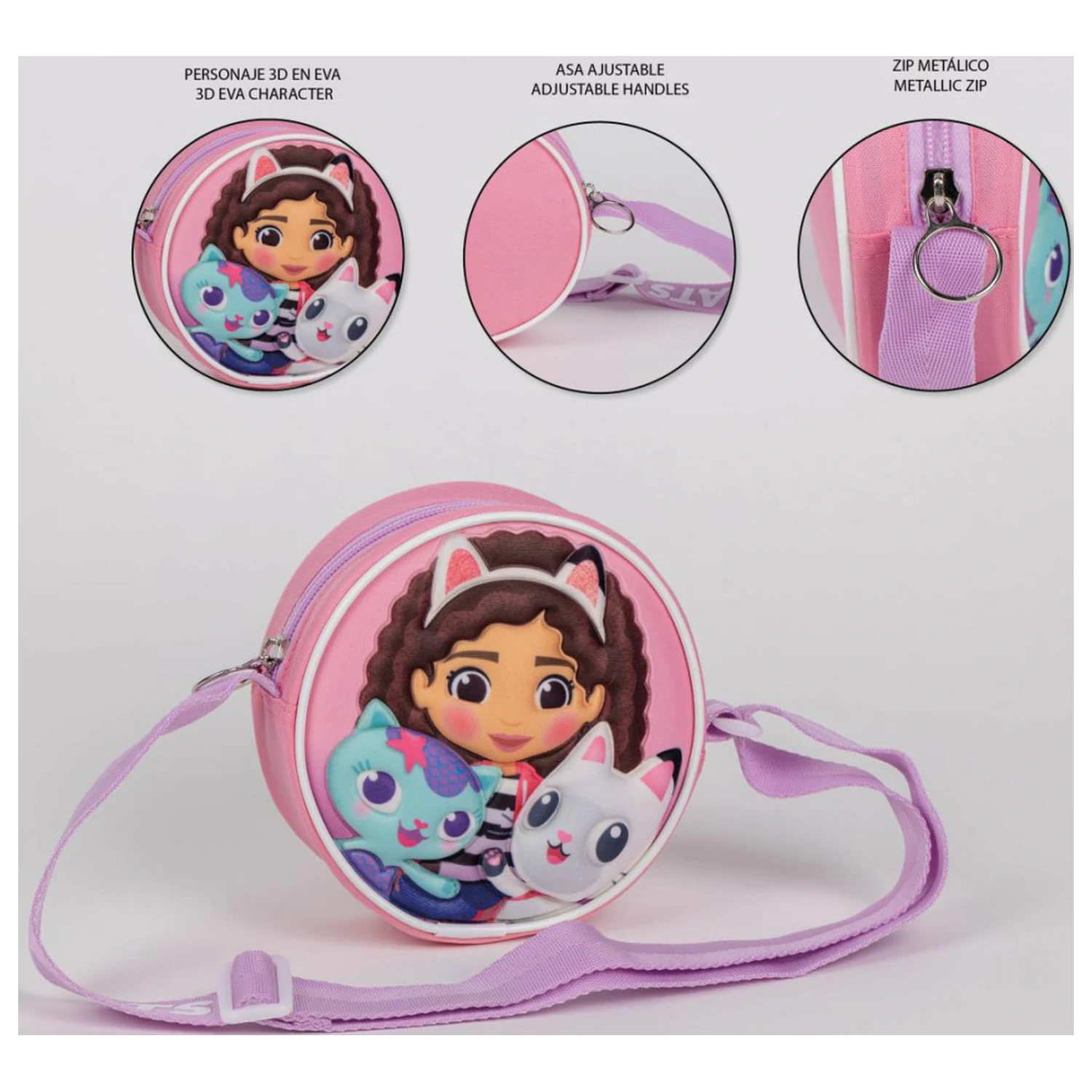 Gabby's Dollhouse Katzen 3D Umhängetasche, Schultertasche Produktfoto