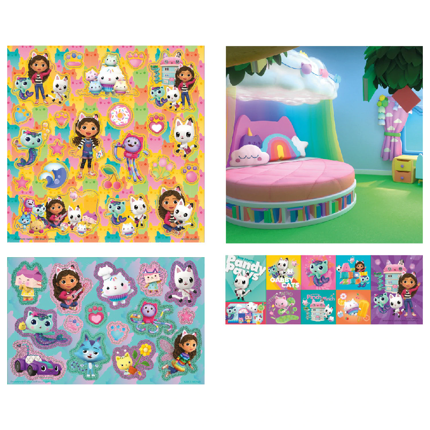 Gabi's Dollhouse Cats Aufkleberset Produktfoto