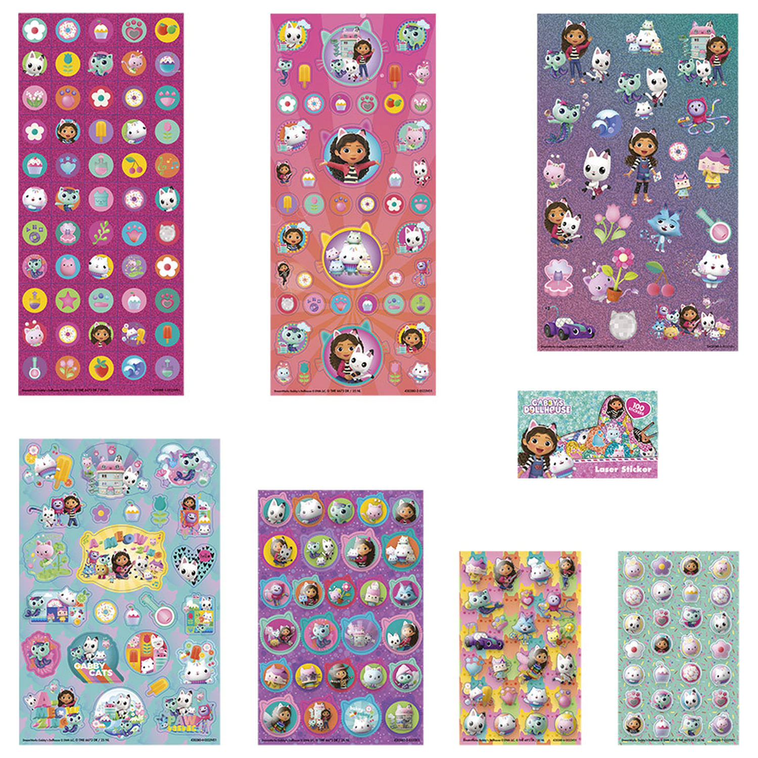 Gabby's Dollhouse Cats Super Aufkleber Set mit Spielzeug Produktfoto