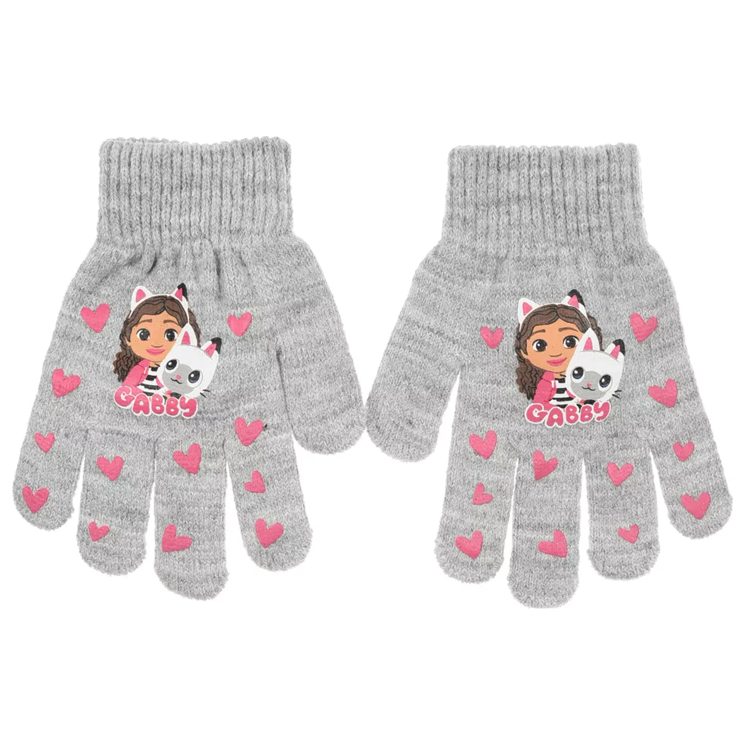 Gabby's Dollhouse Grey Heart Kinderhandschuhe Produktfoto