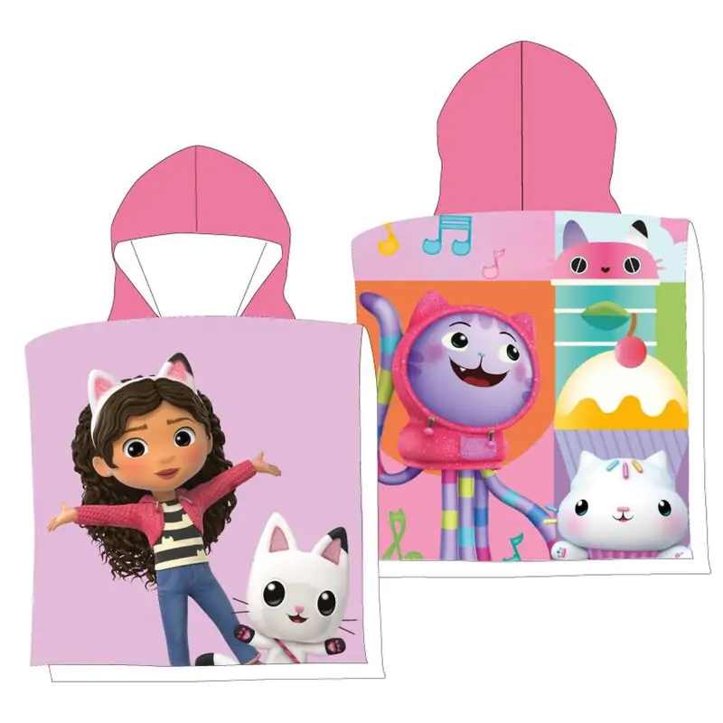 Gabbys Dollhouse Microfaser Poncho Strandtuch Produktfoto