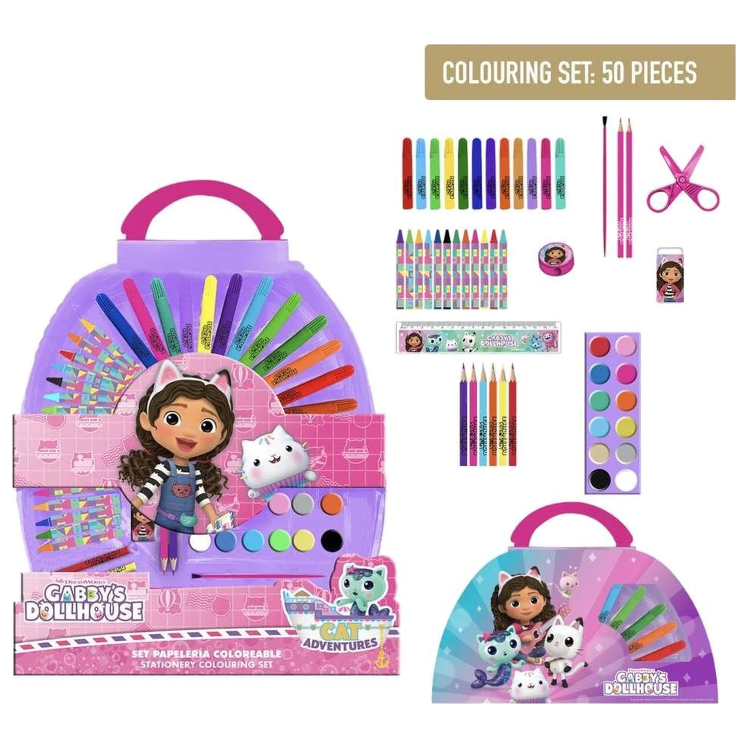 Gabbys Dollhouse Schreibwaren-Set 50-teilig Produktfoto