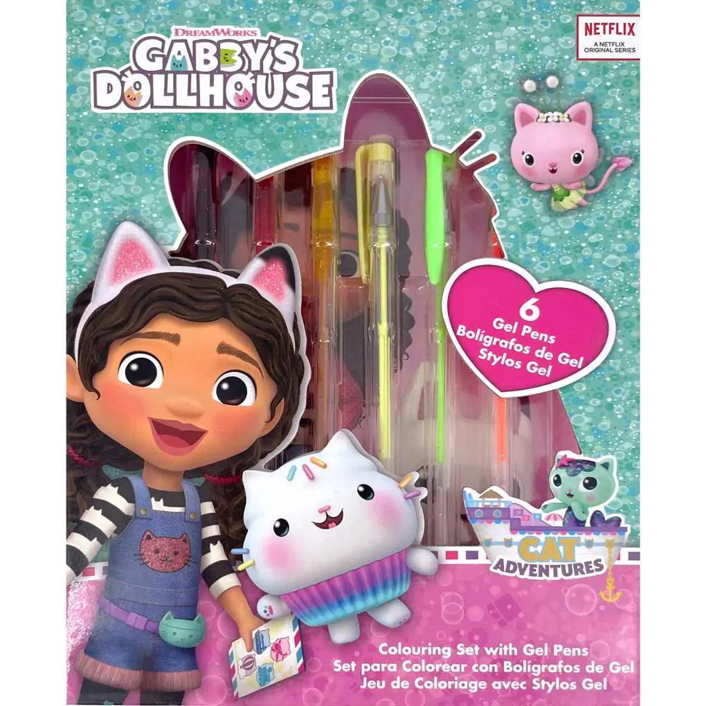 Gabbys Dollhouse Notizbuch + 6 gel pens set termékfotó