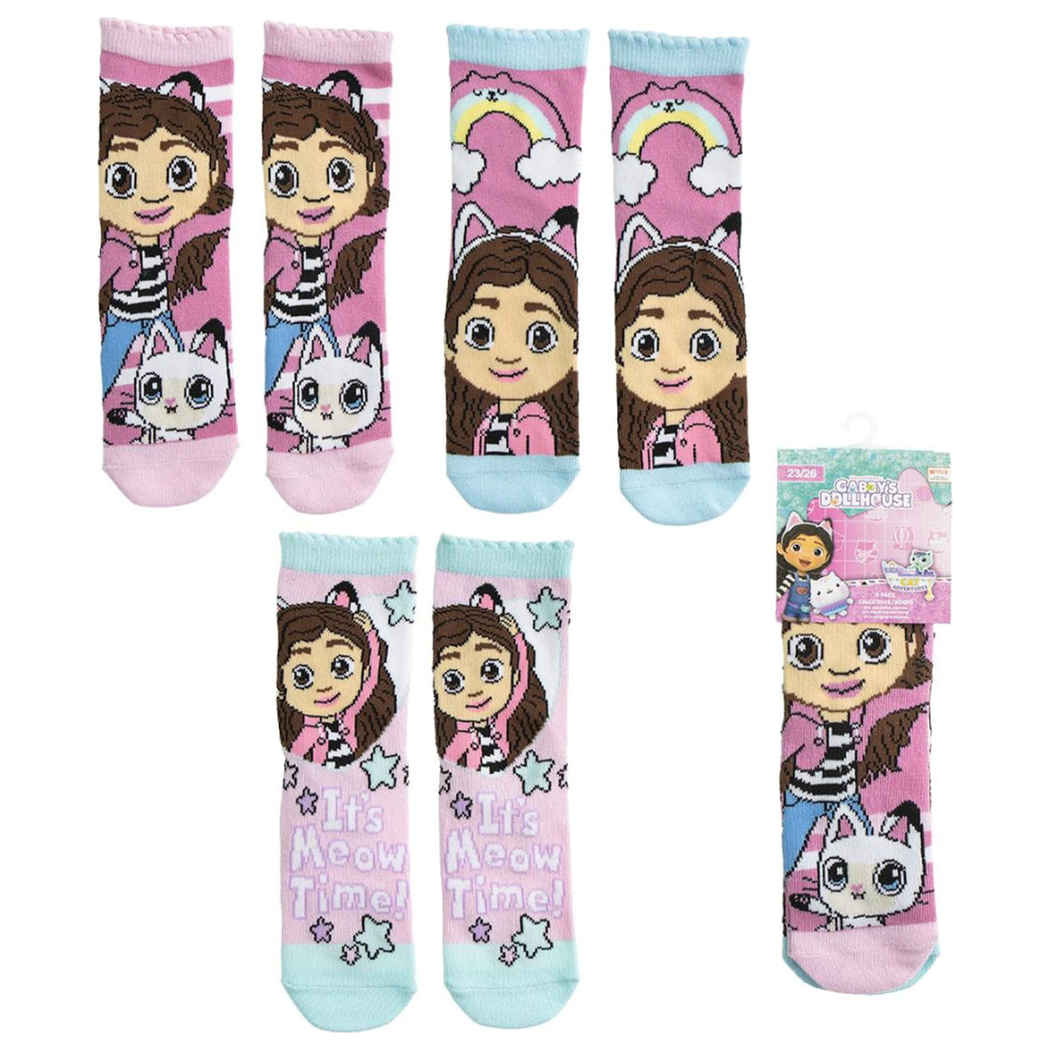 Gabi Puppenhaus Meow Time Kindersocken 23/26 Produktfoto