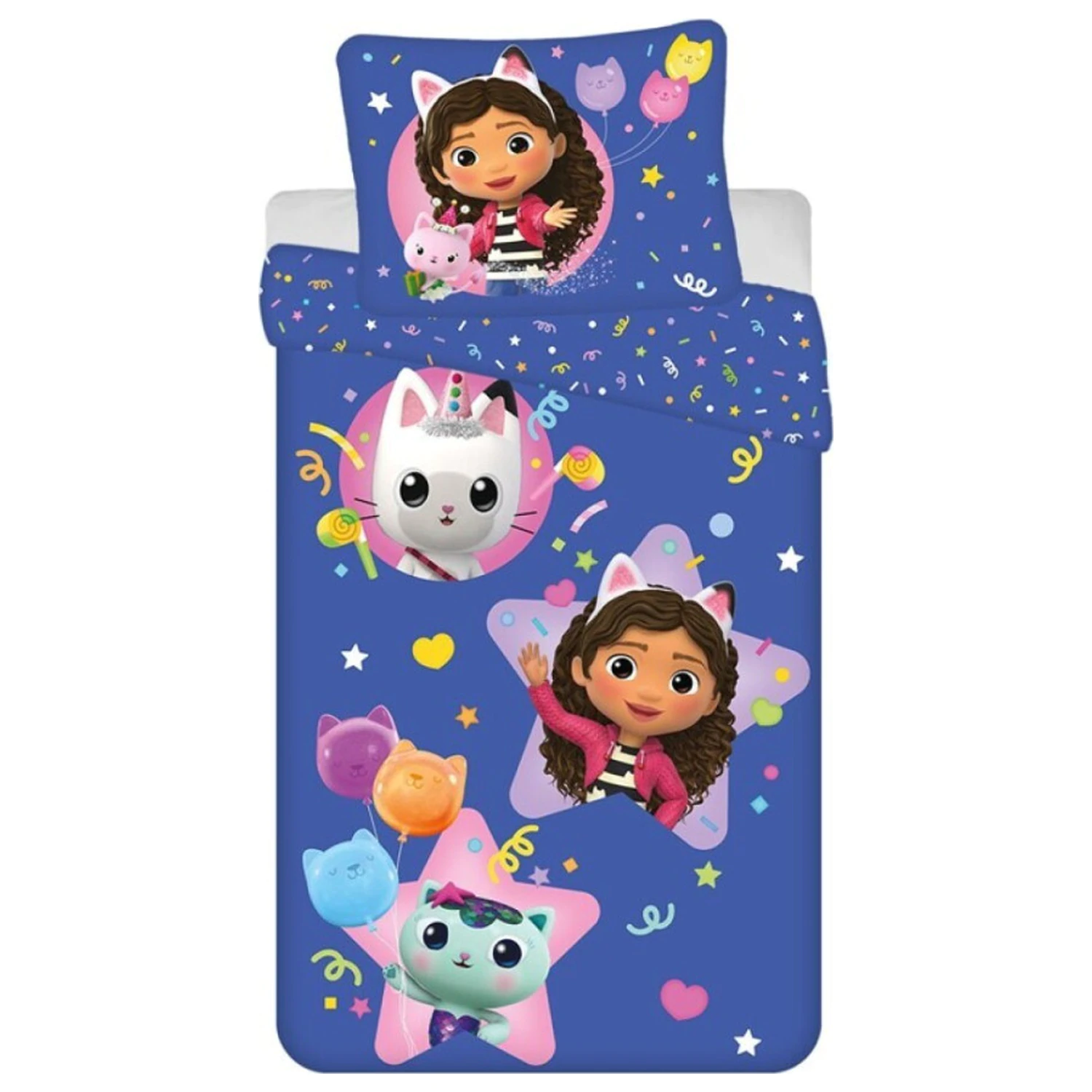 Gabi's Dollhouse Meowgical Mikrofaser Bettbezug Produktfoto