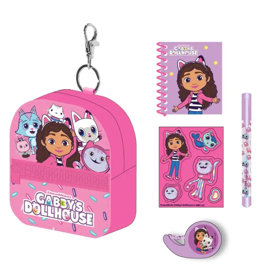 Gabbys Dollhouse Mini-Tasche und Schreibwaren-Set. Produktfoto