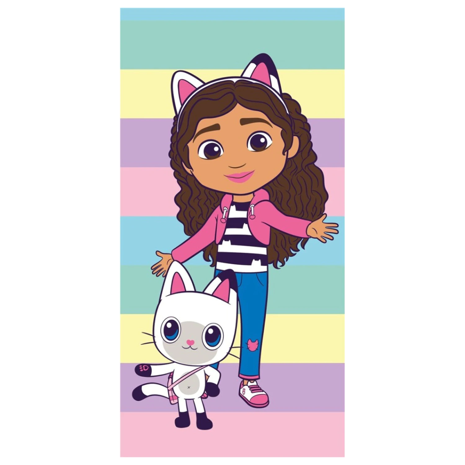 Gabi's Dollhouse Pastel Stripes Handtuch Produktfoto