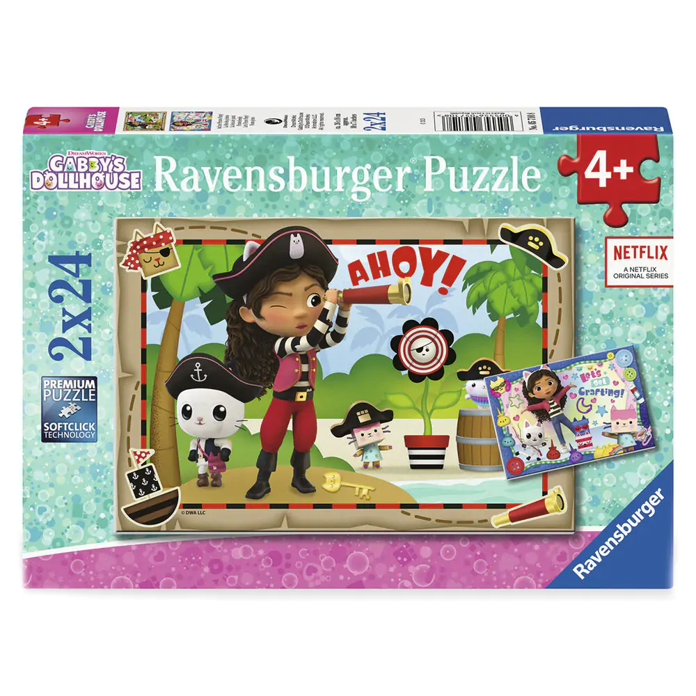 Gabbys Dollhouse puzzle 2x24St Produktfoto
