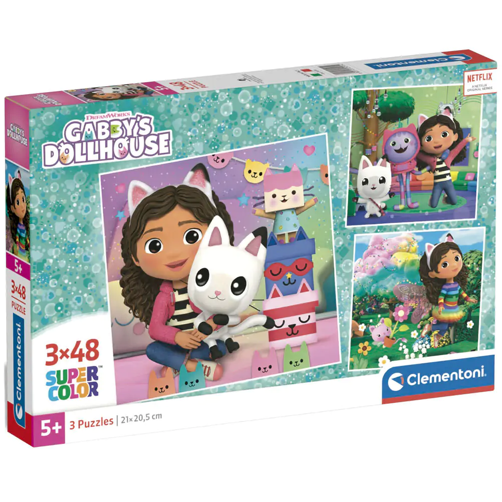 Gabbys Dollhouse Puzzle 3x48St termékfotó