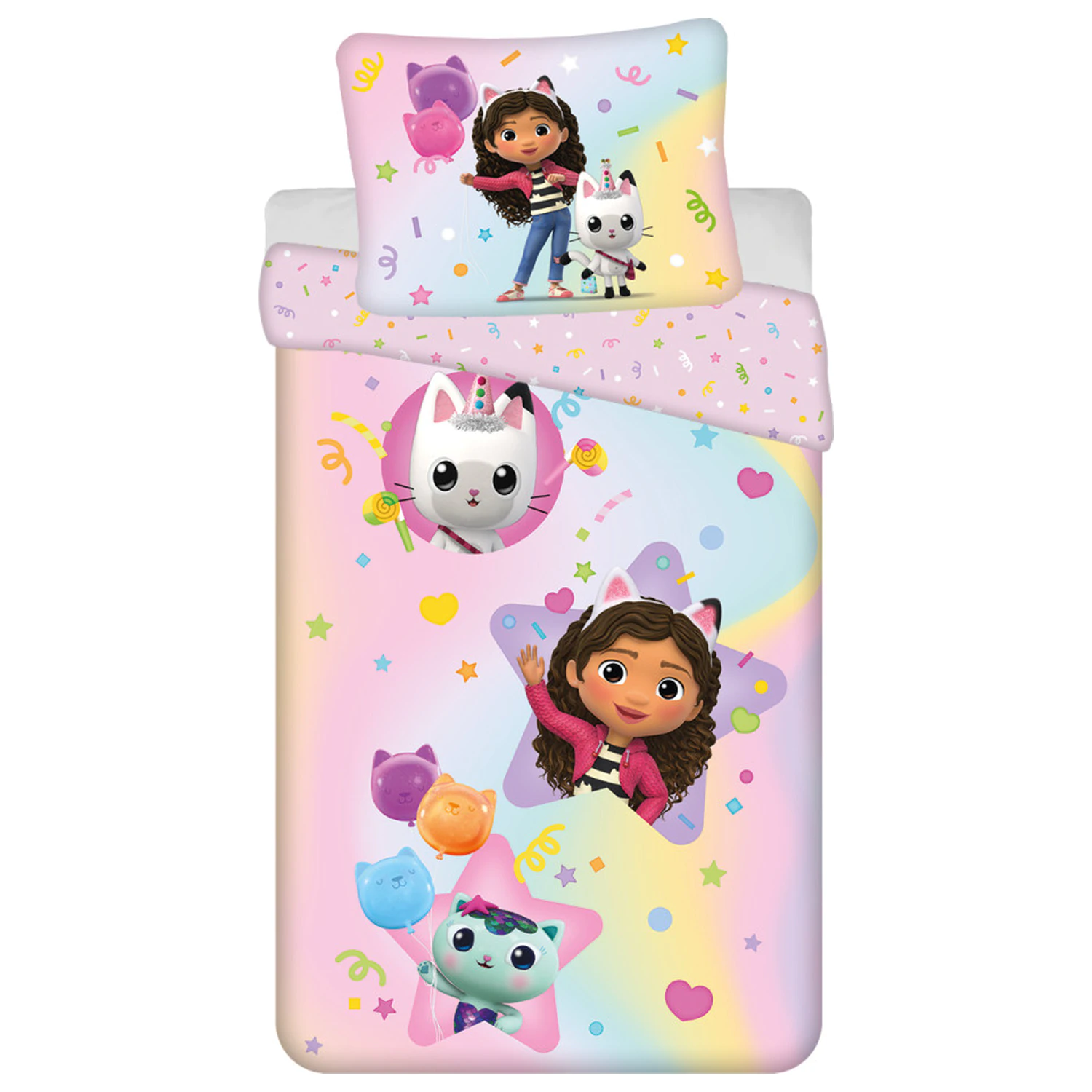 Gabi's Dollhouse Regenbogen Bettbezug Produktfoto