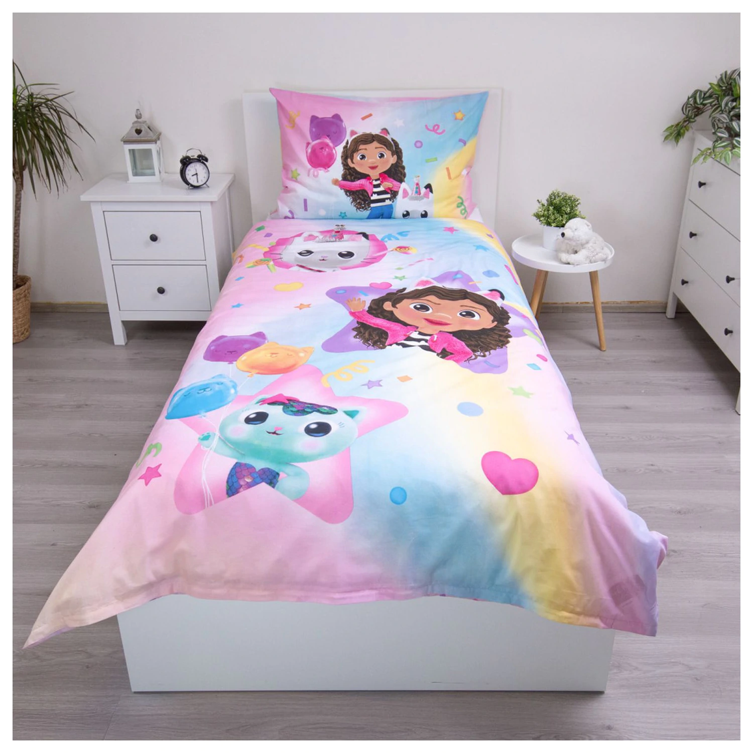 Gabi's Dollhouse Regenbogen Bettbezug Produktfoto