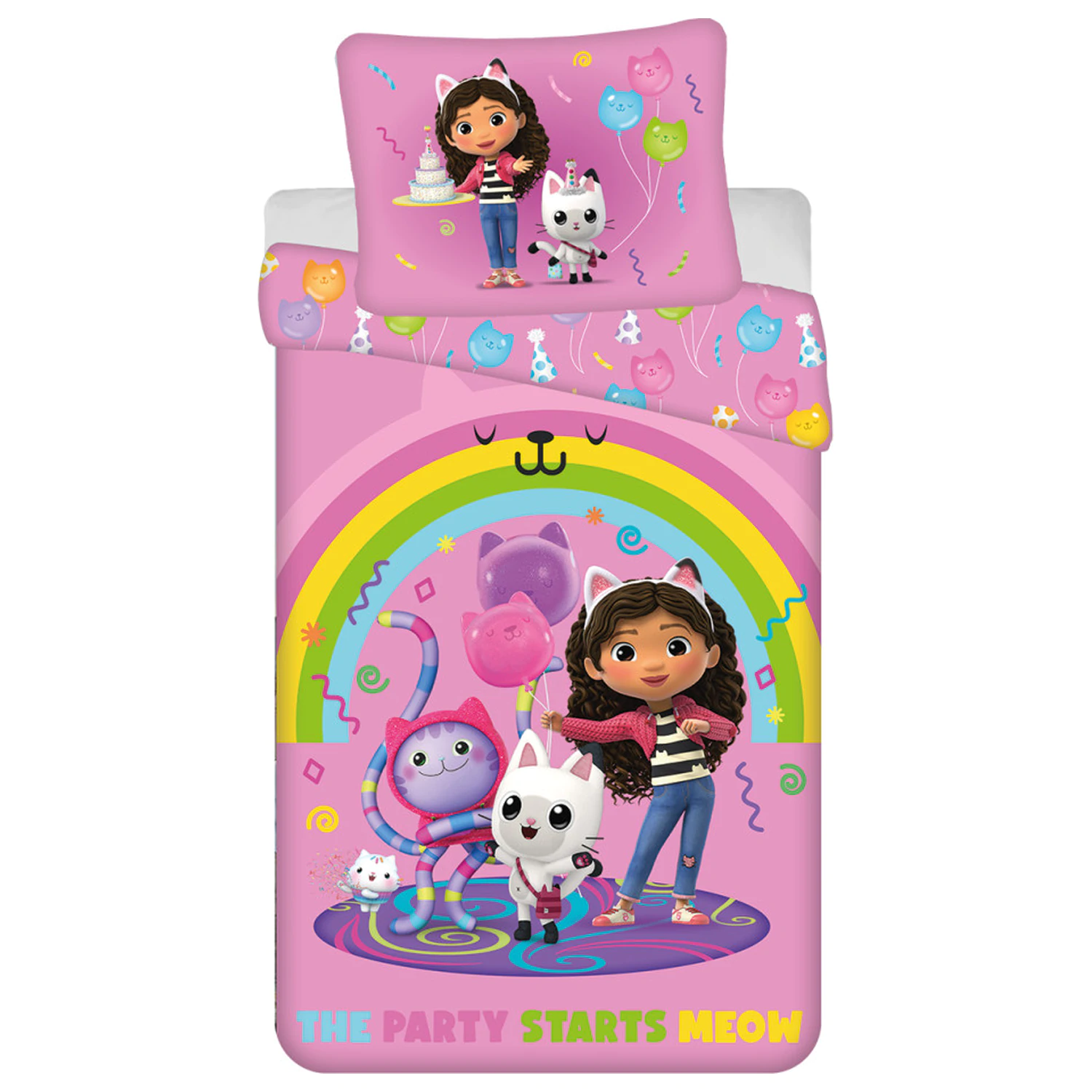 Gabi Dollhouse Rainbow Party Bettbezug Produktfoto