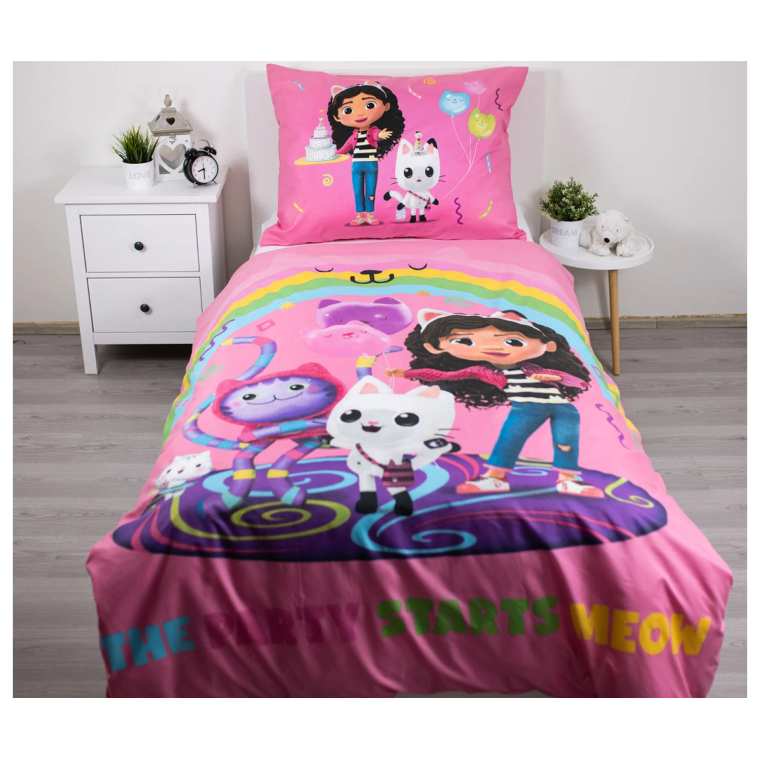 Gabi Dollhouse Rainbow Party Bettbezug Produktfoto