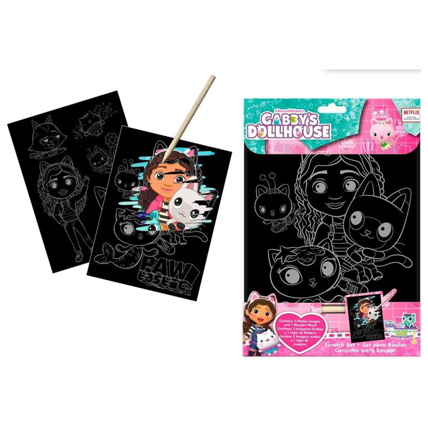 Gabi's Dollhouse Smoothie Land Pawtastic Scratch Bilder Kit Produktfoto