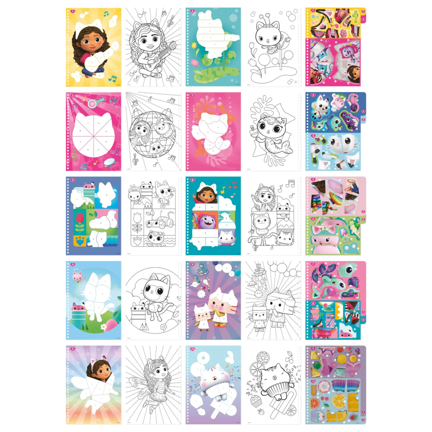 Gabi's Dollhouse Sprinkle Party Puzzle Sticker- und Malset Produktfoto