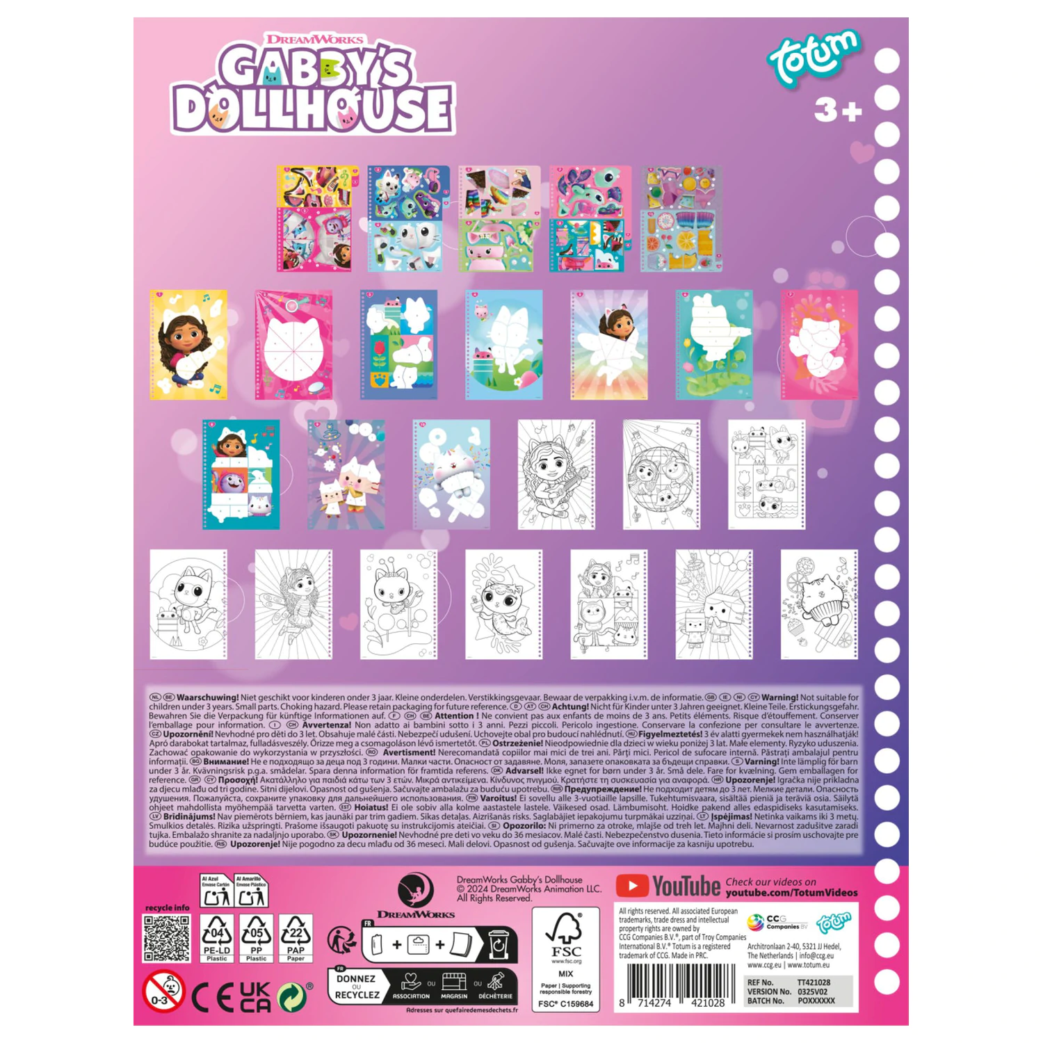 Gabi's Dollhouse Sprinkle Party Puzzle Sticker- und Malset Produktfoto