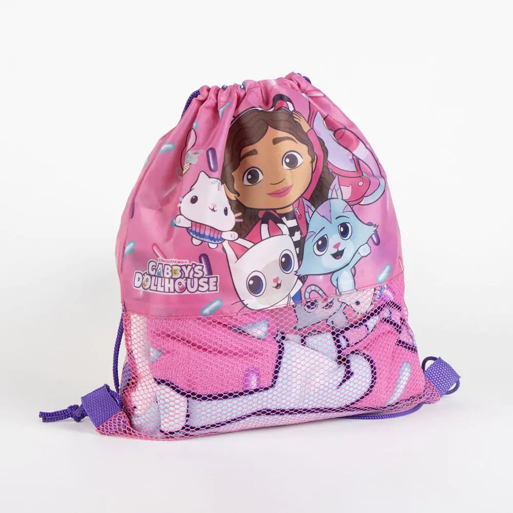 Gabbys Dollhouse Handtuch, Tasche und Baseballkappe Set Produktfoto