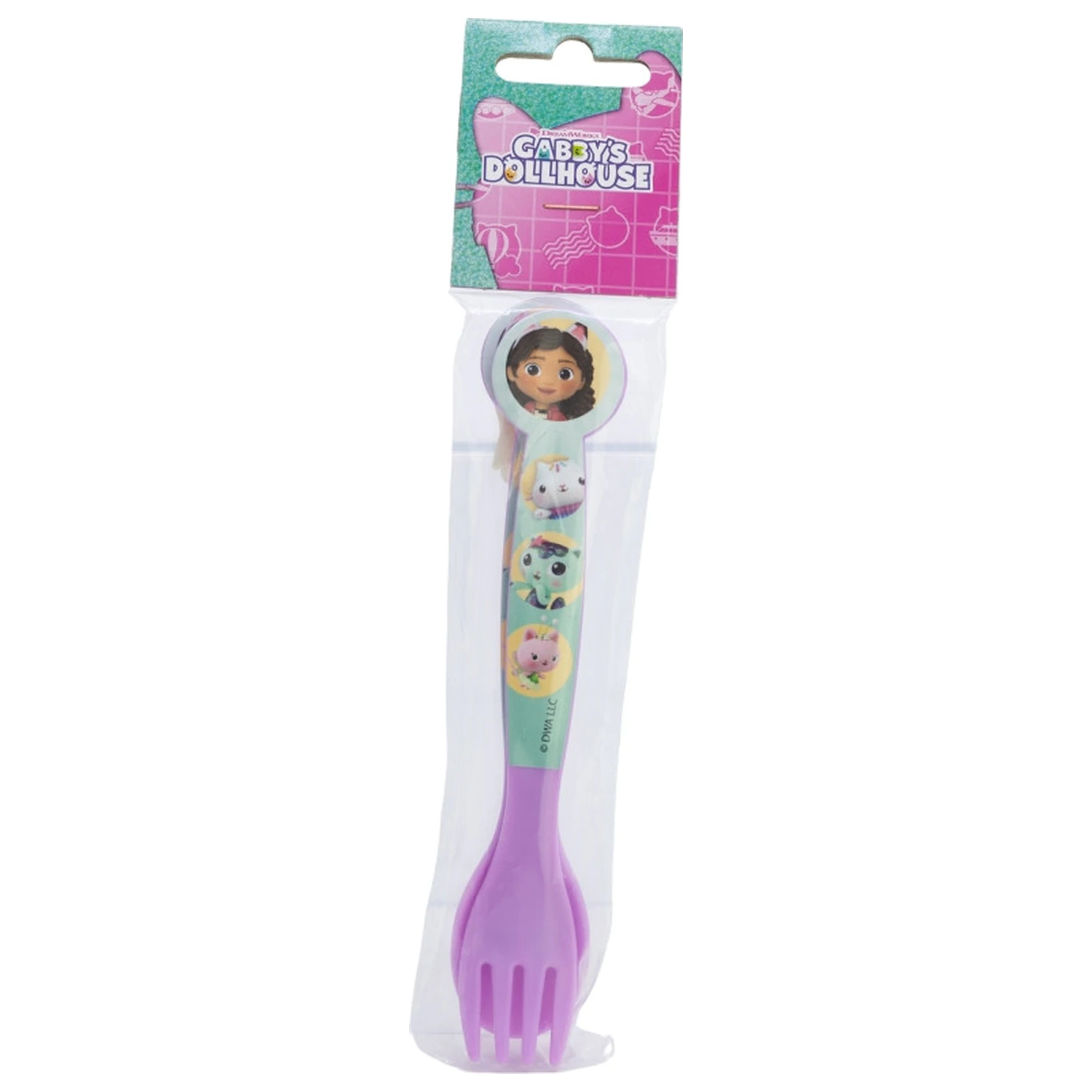 Gabby's Dollhouse Wonderland Plastik Besteck Set - 2 Teile Produktfoto