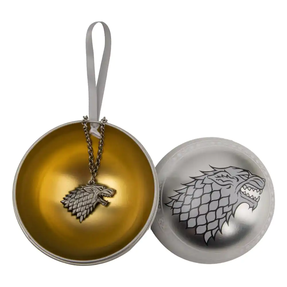 Game of Thrones Christbaumschmuck mit Halskette Stark Produktfoto