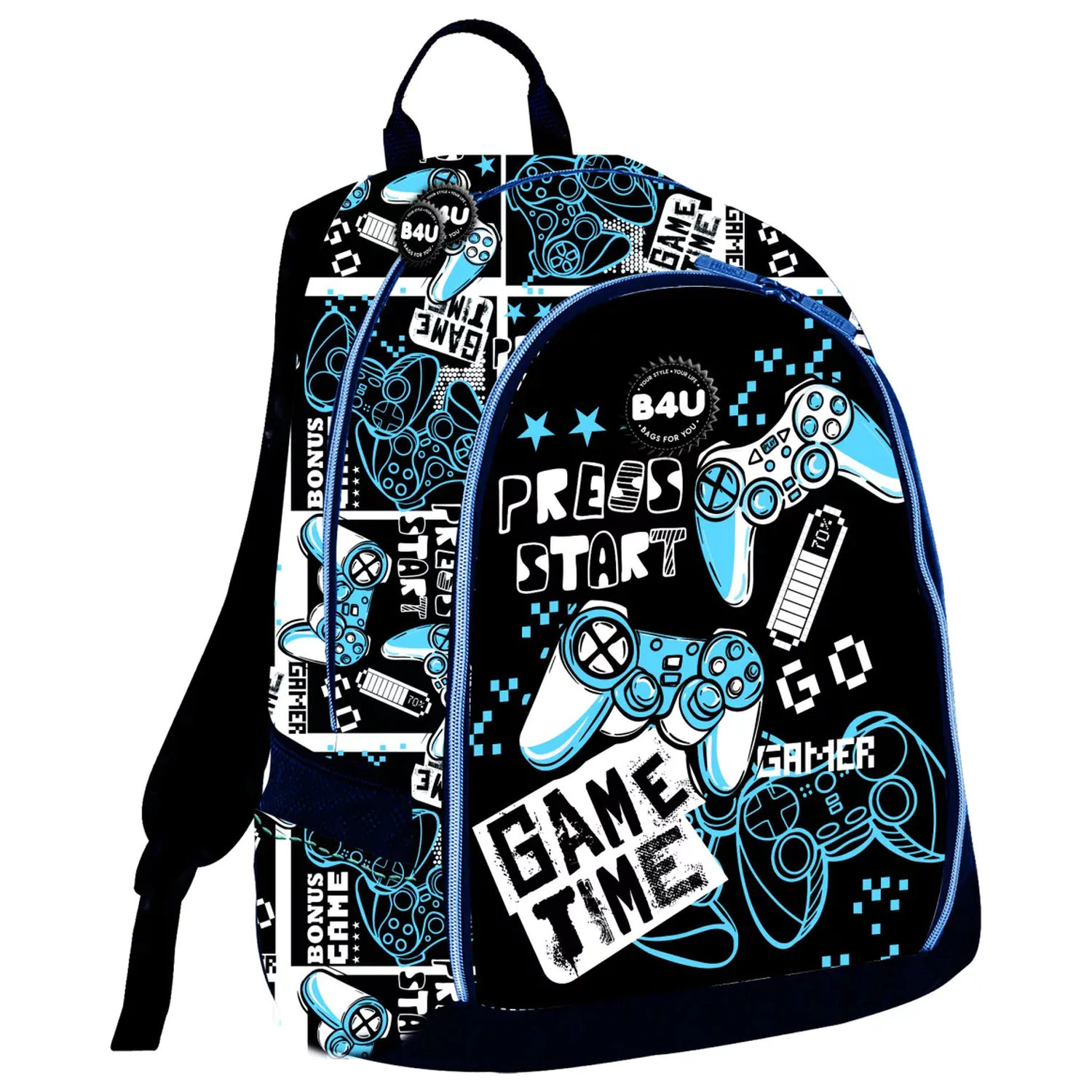 Gamer Press Start Schulrucksack, Tasche 43 cm Produktfoto