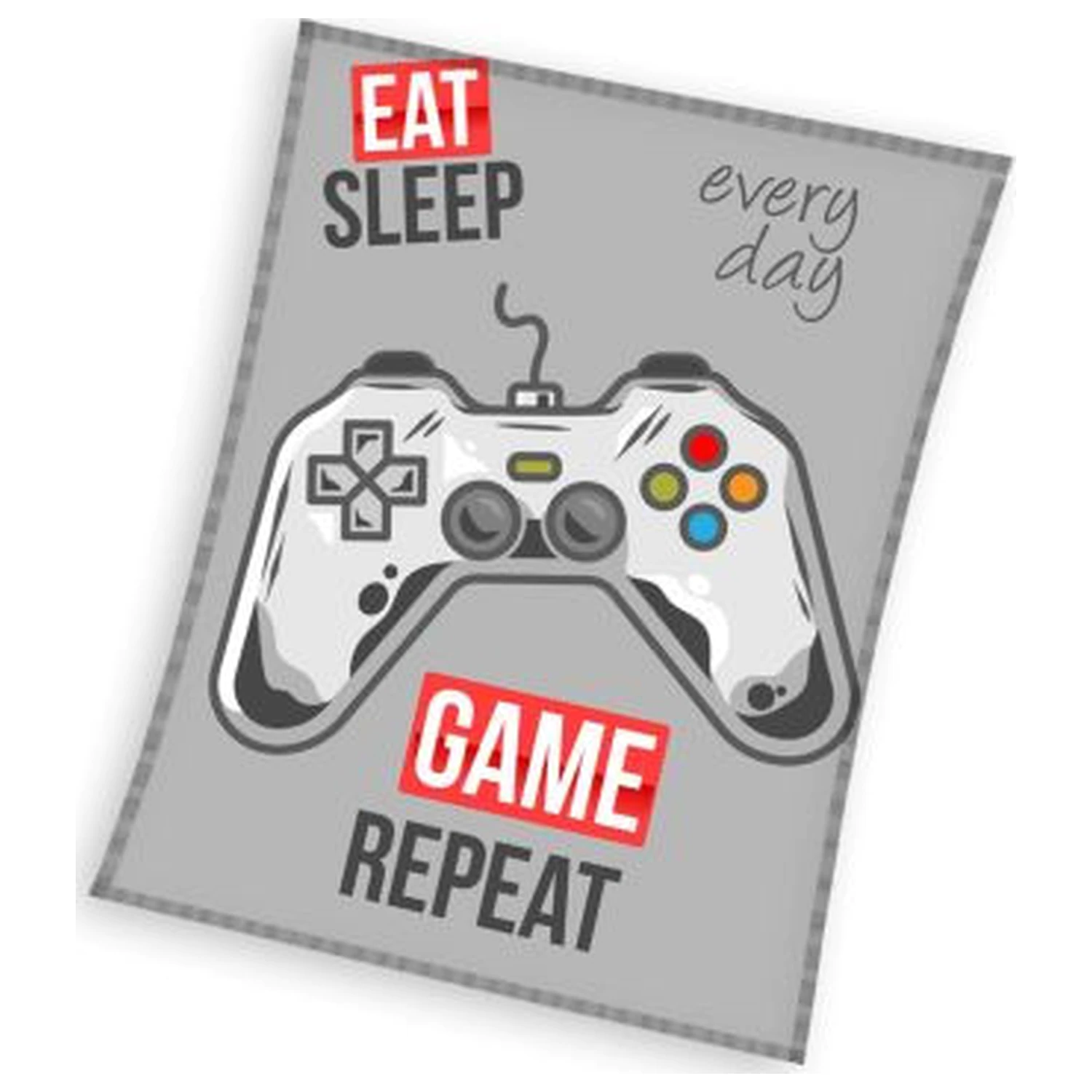 Gamer Repeat Fleece Decke Produktfoto