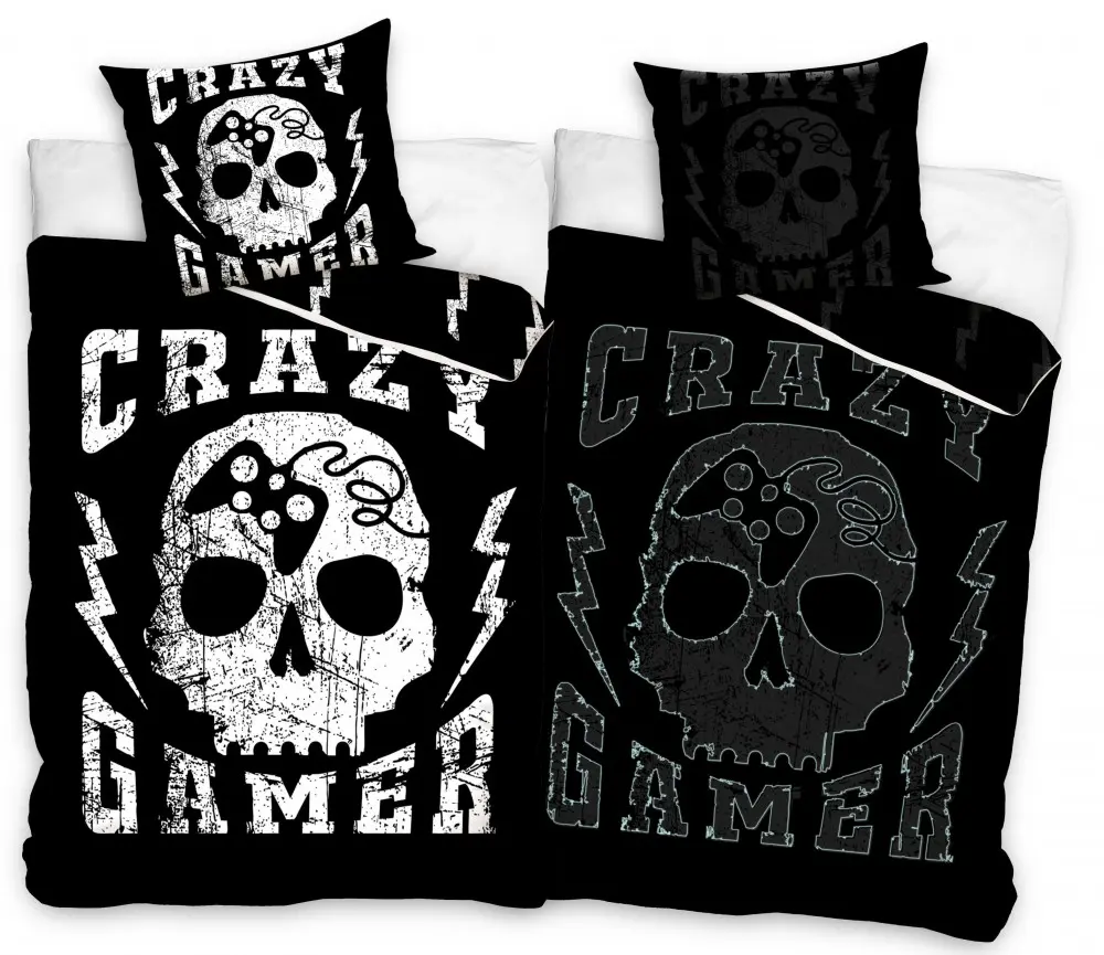 Gamer Glow-in-the-Dark Bettbezug 140x200cm, 70x90cm Produktfoto
