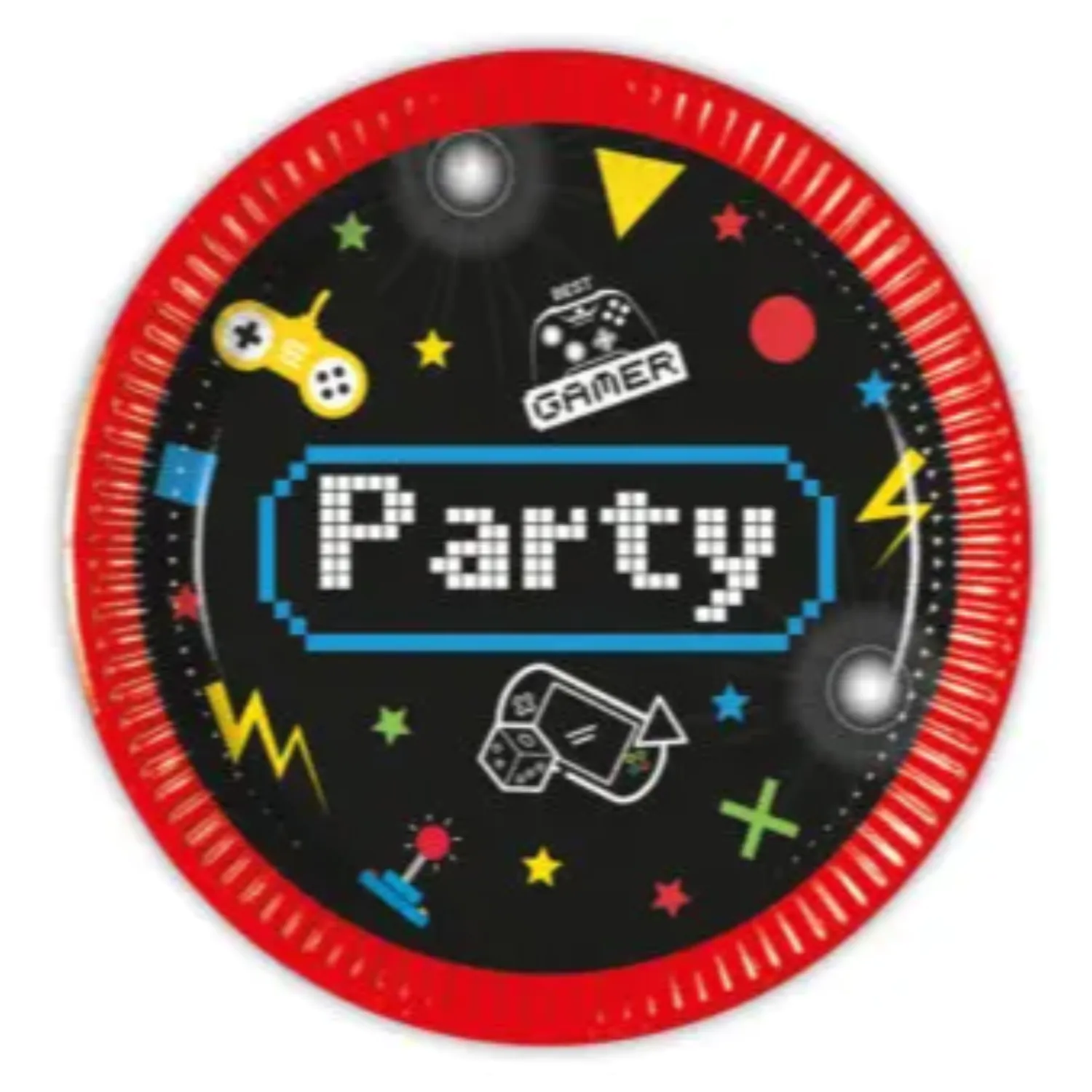 Gaming Party Pappteller 8 Stück 20 cm FSC Produktfoto