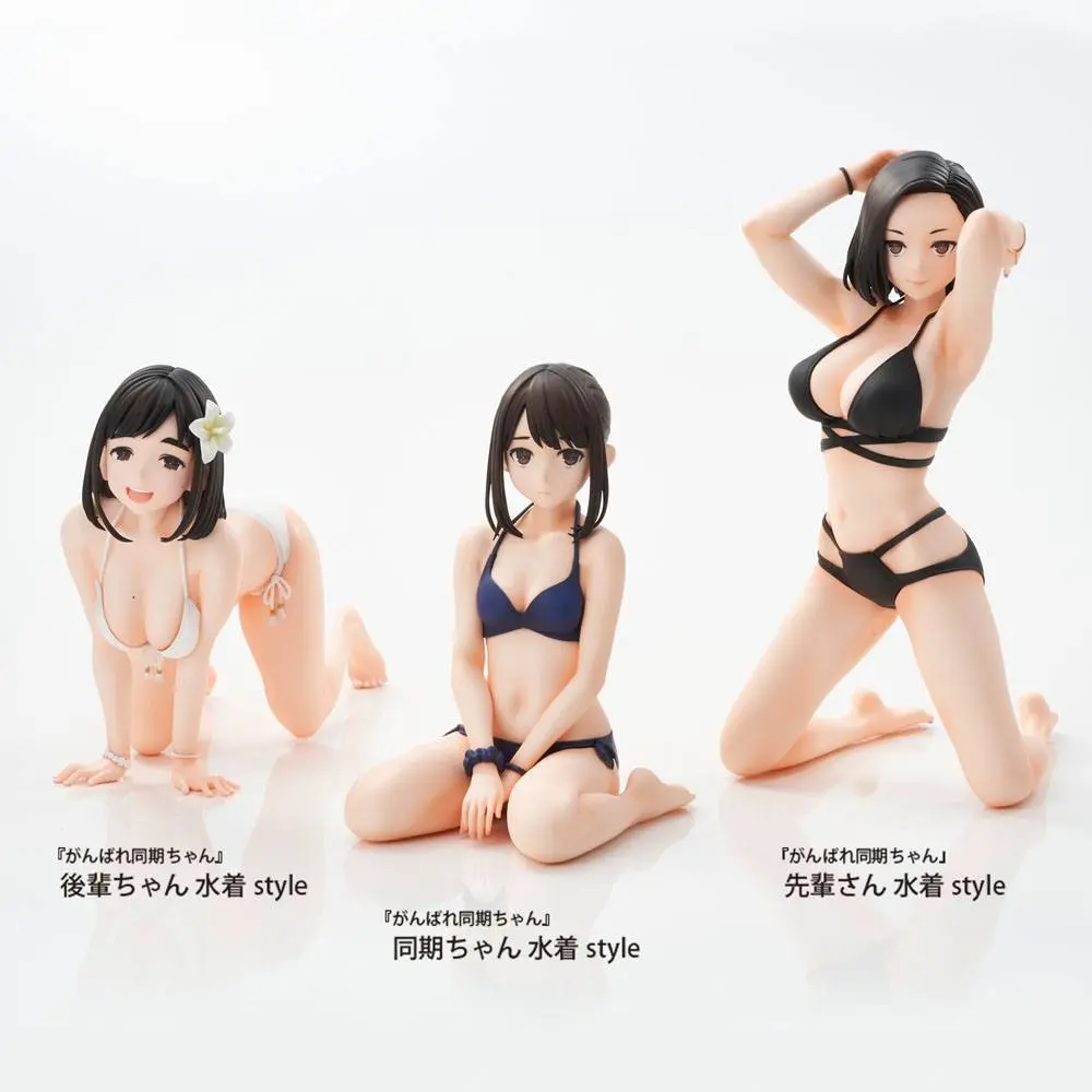 Ganbare Douki-chan PVC Statue Senpai-san Swimsuit Style 22 cm Produktfoto