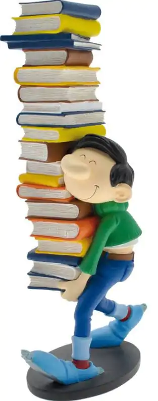 Gaston Gaston Holding a Pile of Books Statue 26 cm Produktfoto