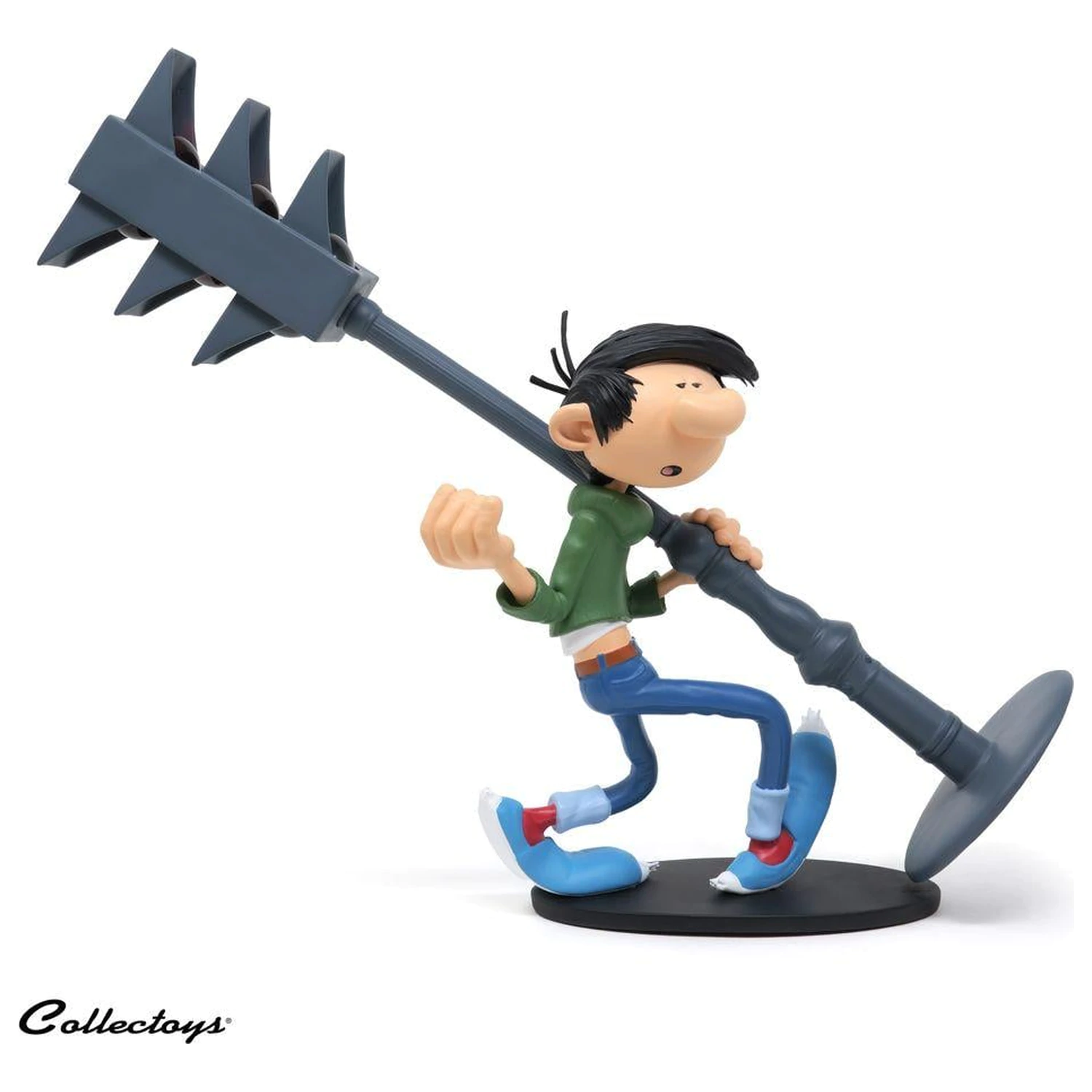 Gaston Lagaffe Figur Harz Invention of traffic light 25 cm Produktfoto