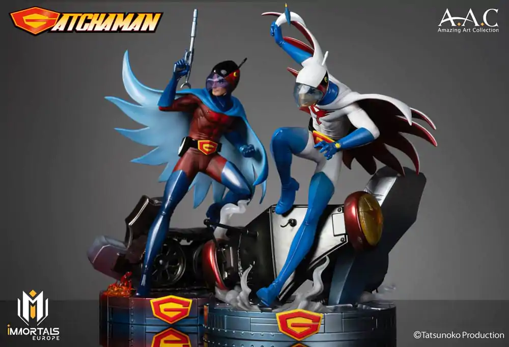 Gatchaman Amazing Art Collection Statue Ken the Eagle, The Leader of the Science Ninja Team 34 cm Produktfoto