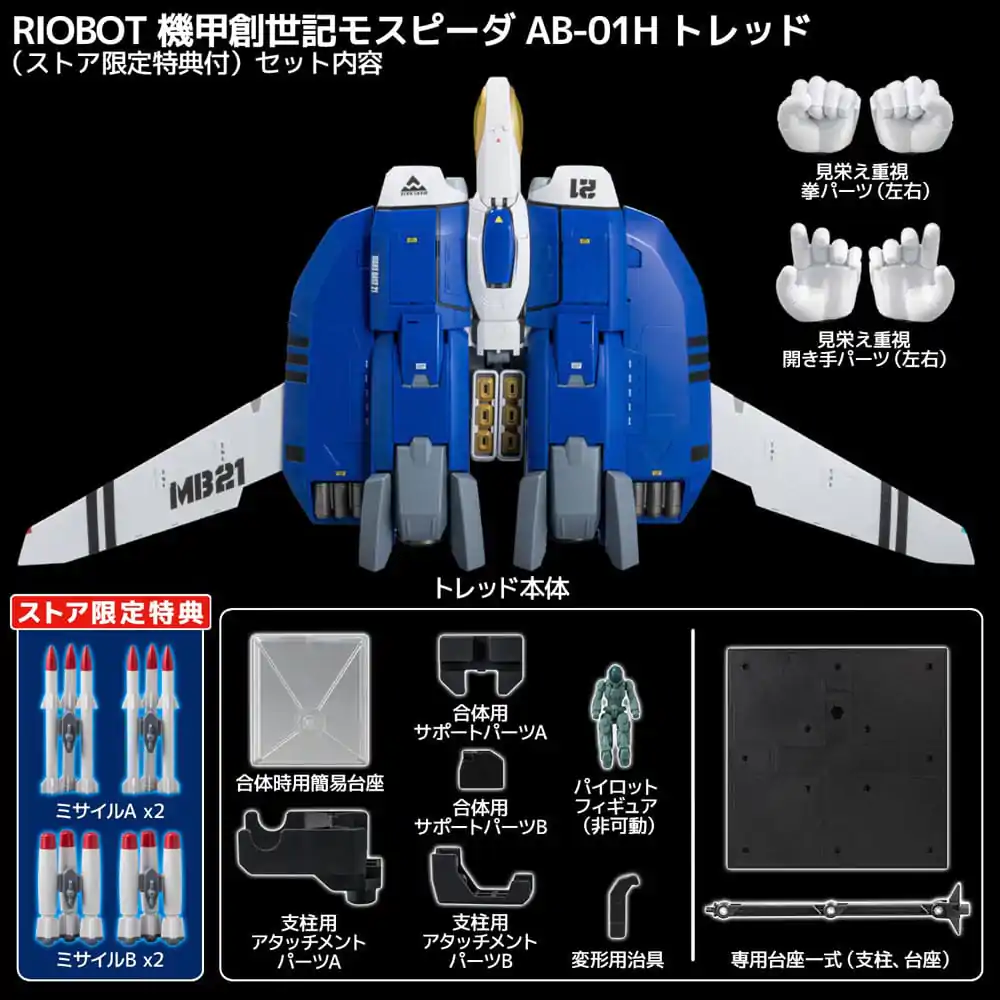 Genesis Climber Mospeada Riobot Diecast Actionfigur 1/48 148 AB-01H Tread 30 cm Produktfoto