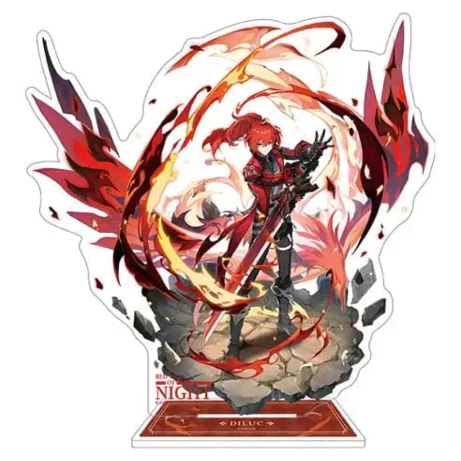 Genshin Impact Acryl-Telefonständer Diluc 17 cm Produktfoto