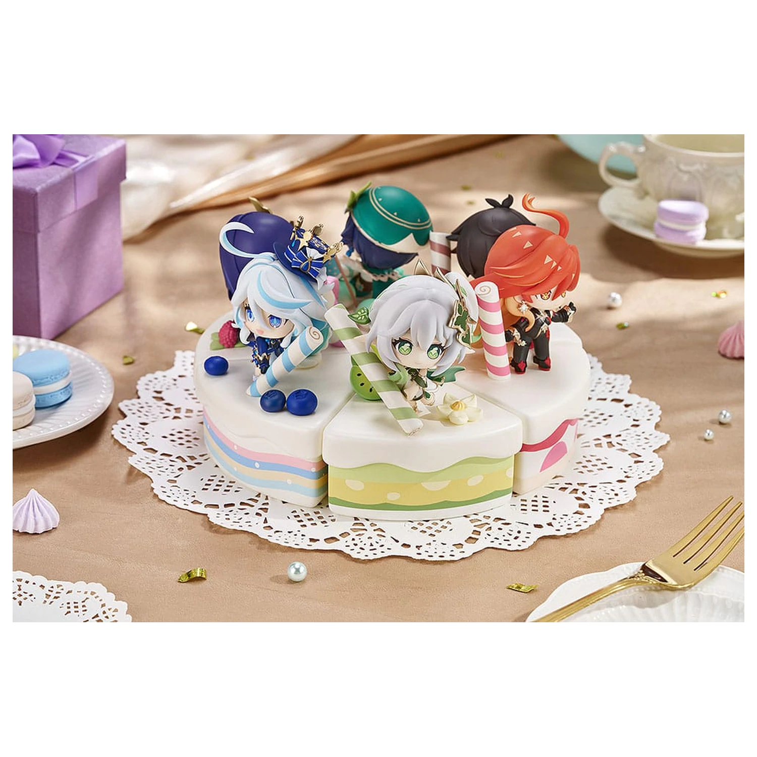 Genshin Impact Wondrous Travels Series Figur Zhongli Chibi 12 cm Produktfoto