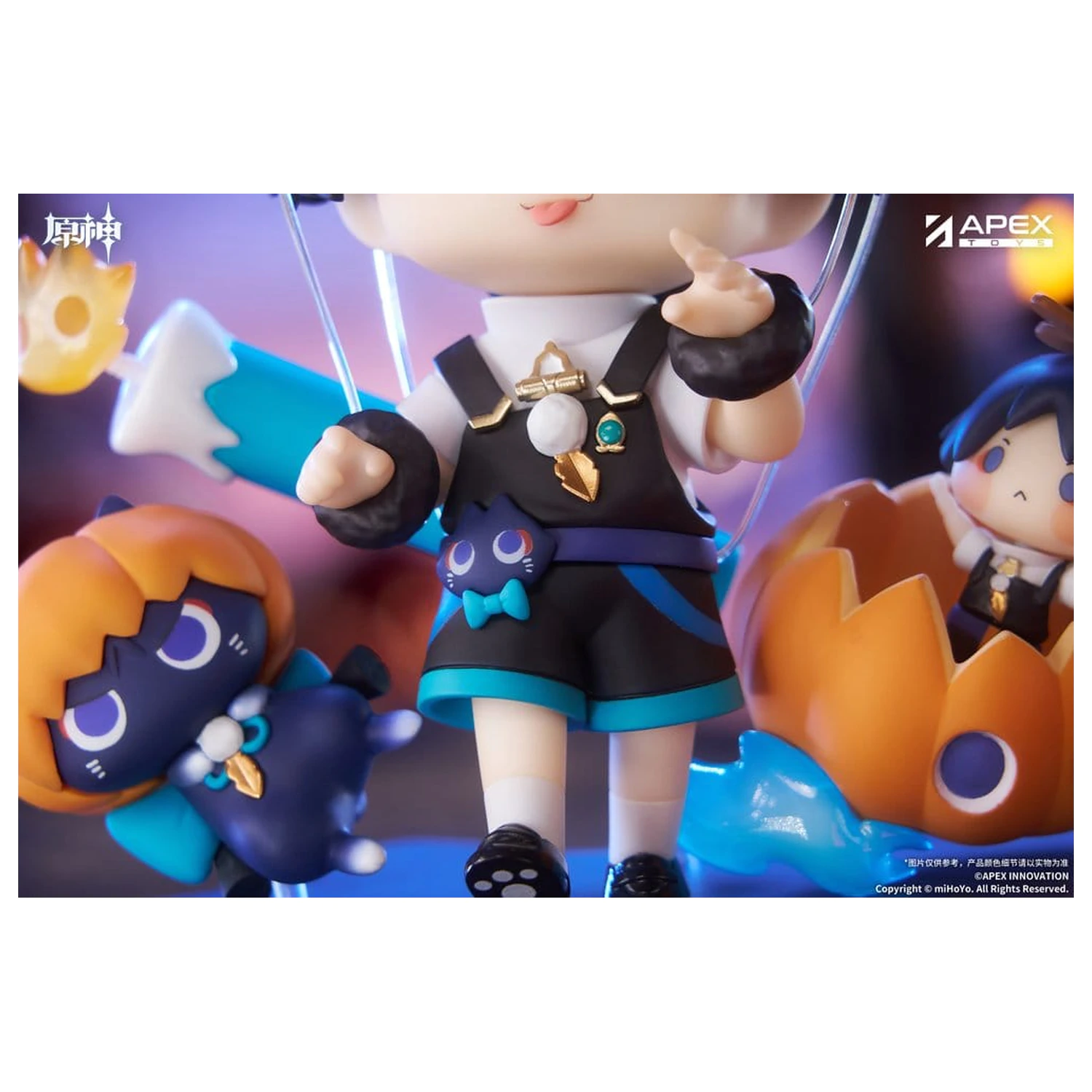 Genshin Impact You Ye Qi Xiang Series Chibi Chara PVC Statue Wanderer 10 cm Produktfoto