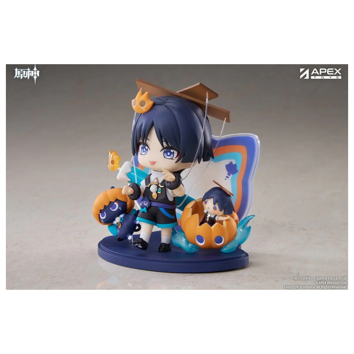 Genshin Impact You Ye Qi Xiang Series Chibi Chara PVC Statue Wanderer 10 cm Produktfoto