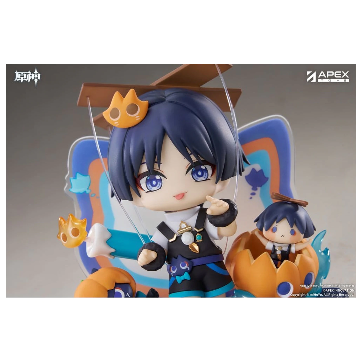 Genshin Impact You Ye Qi Xiang Series Chibi Chara PVC Statue Wanderer 10 cm Produktfoto