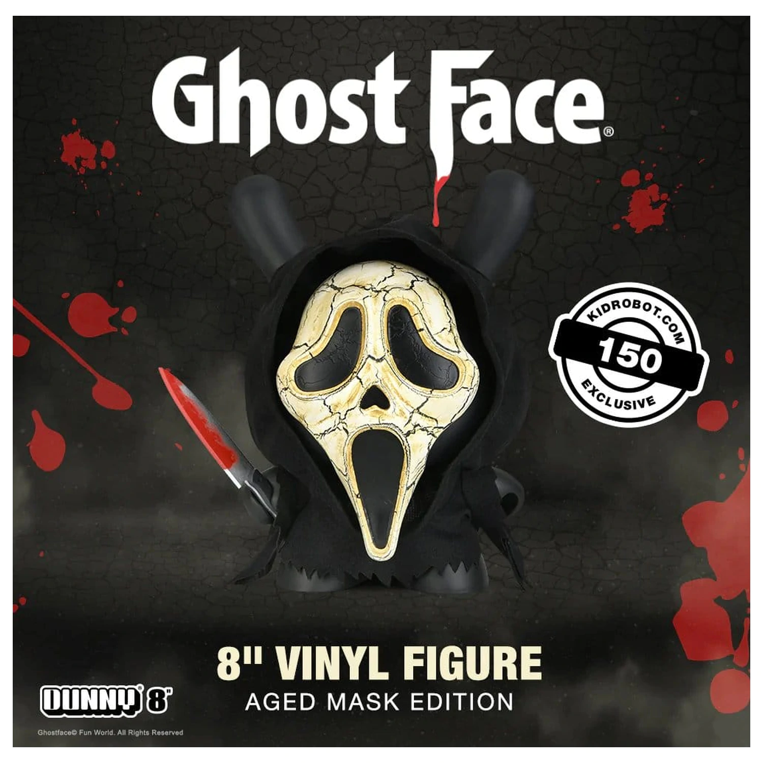 Ghost Face Dunny Art Toy Vinyl Figur Aged Mask Edition 20 cm Produktfoto