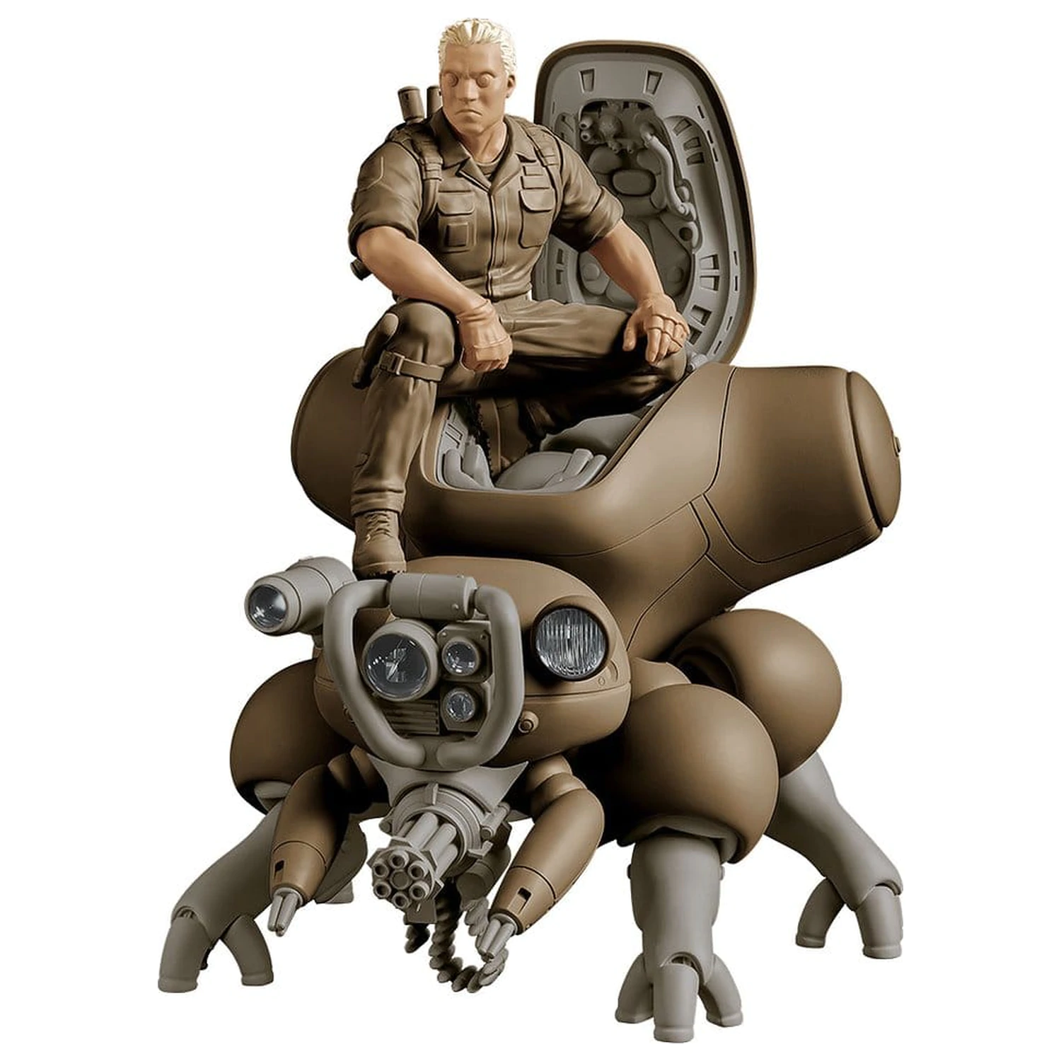 Ghost in the Shell PLAMAX minimum factory Plastik Modellbausatz Batou mit Fuchikoma 8 cm Produktfoto