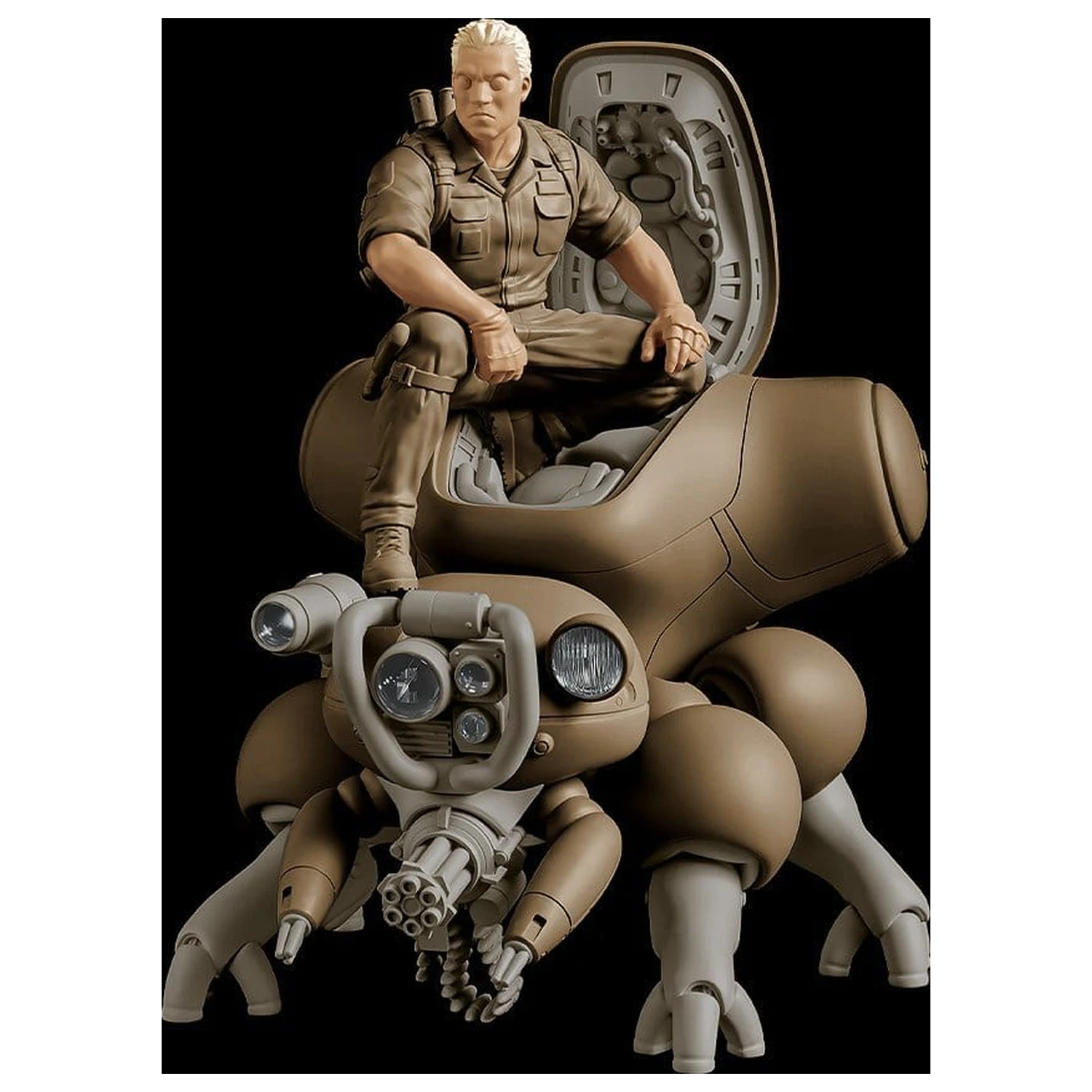 Ghost in the Shell PLAMAX minimum factory Plastik Modellbausatz Batou mit Fuchikoma 8 cm Produktfoto