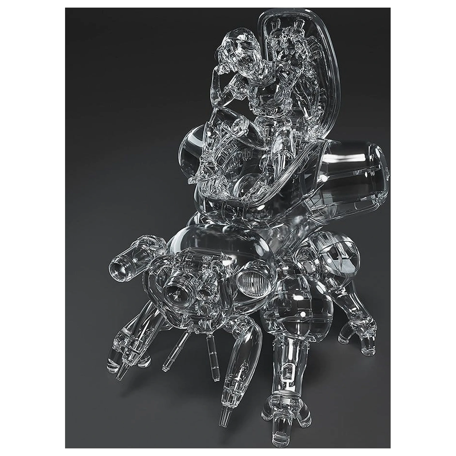 Ghost in the Shell PLAMAX minimum factory Plastik Modellbausatz Motoko Kusanagi with Fuchikoma: Thermoptic Camouflage Ver. 8 cm Produktfoto