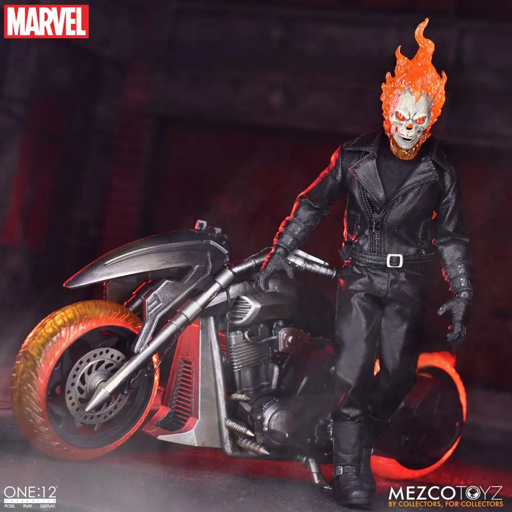 Ghost Rider Actionfigur & Fahrzeug mit Sound und Leuchtfunktion 1/12 Ghost Rider & Hell Cycle termékfotó