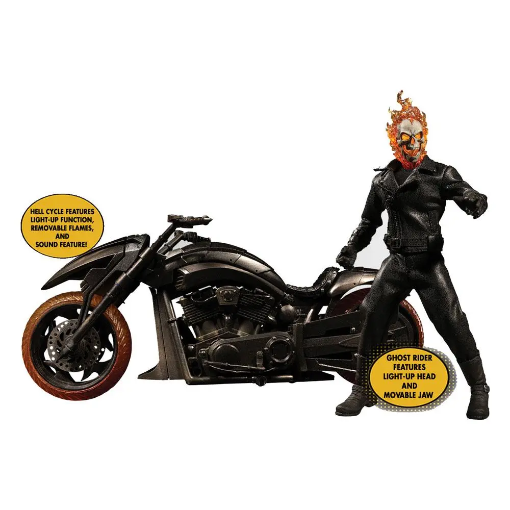 Ghost Rider Actionfigur & Fahrzeug mit Sound und Leuchtfunktion 1/12 Ghost Rider & Hell Cycle termékfotó