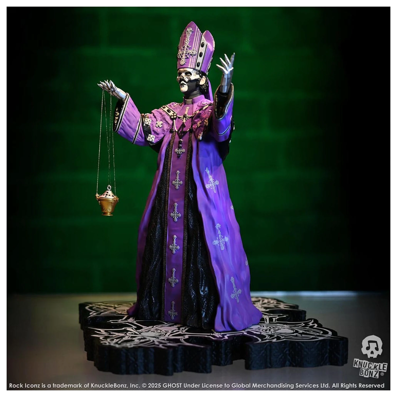 Ghost Rock Iconz Statue Papa V Perpetua Purple Robes 22 cm Produktfoto