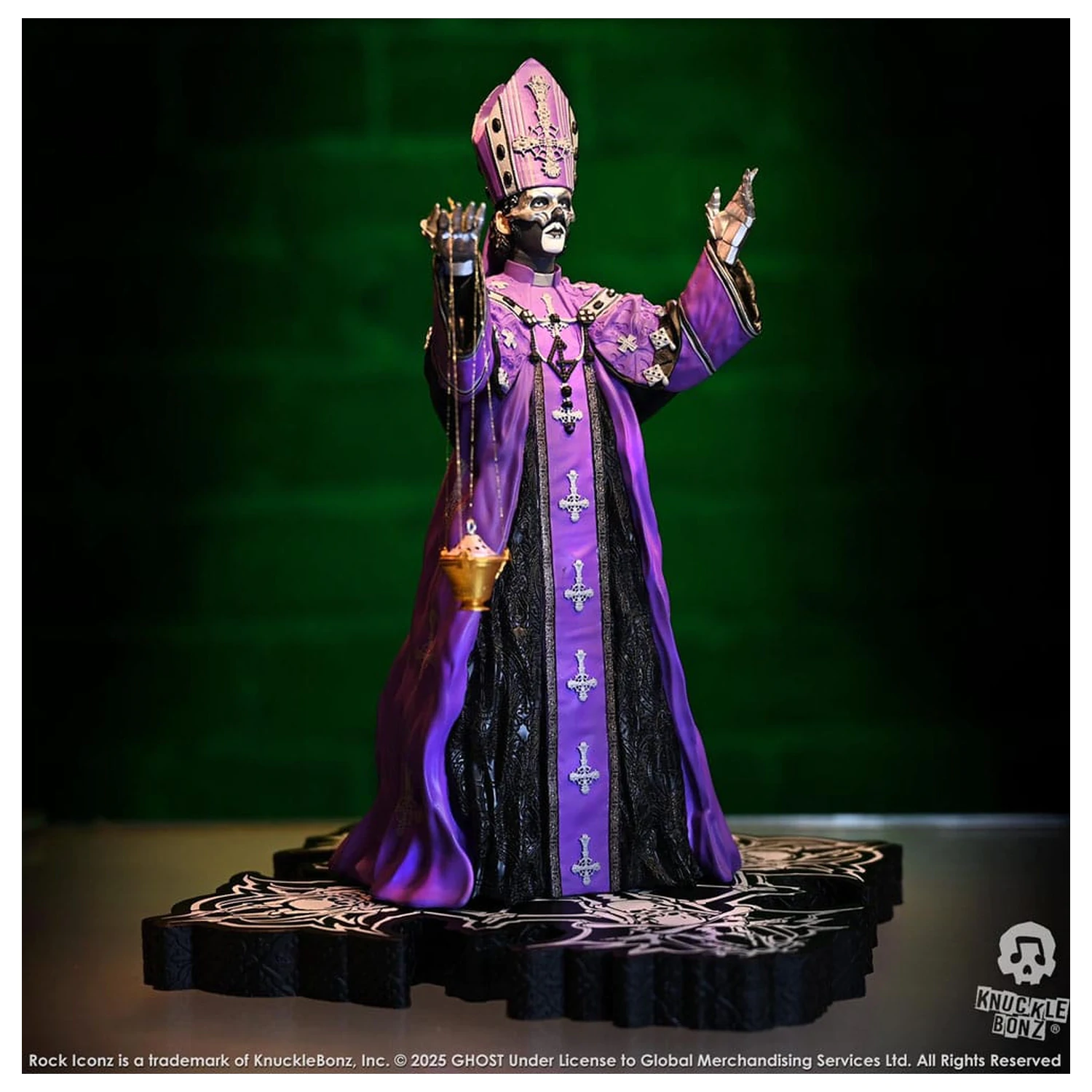 Ghost Rock Iconz Statue Papa V Perpetua Purple Robes 22 cm Produktfoto