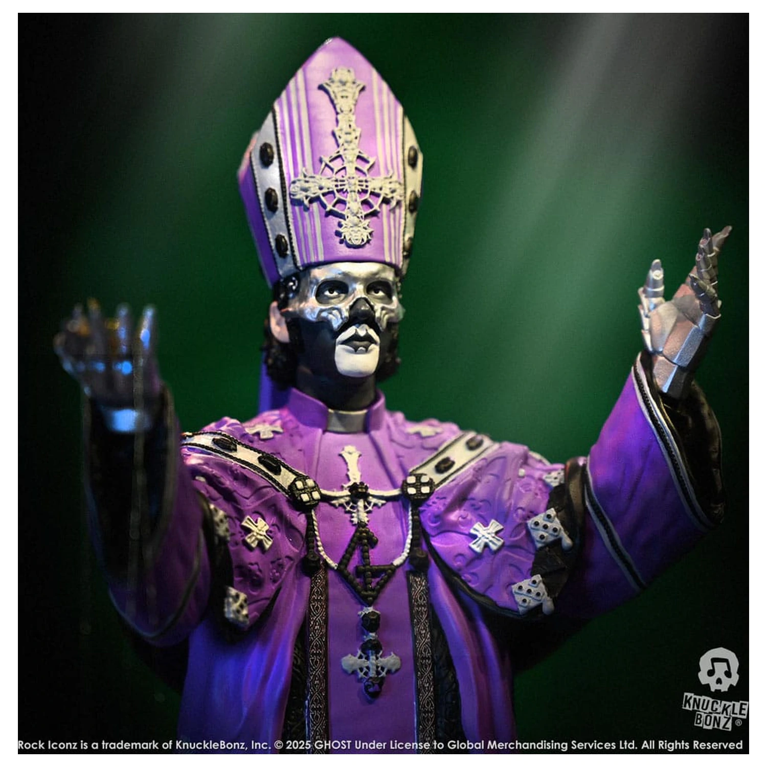 Ghost Rock Iconz Statue Papa V Perpetua Purple Robes 22 cm Produktfoto