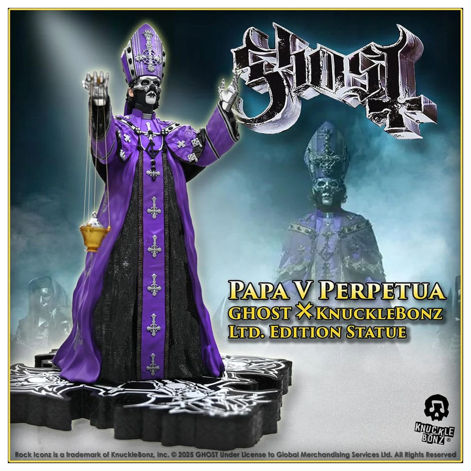 Ghost Rock Iconz Statue Papa V Perpetua Purple Robes 22 cm Produktfoto