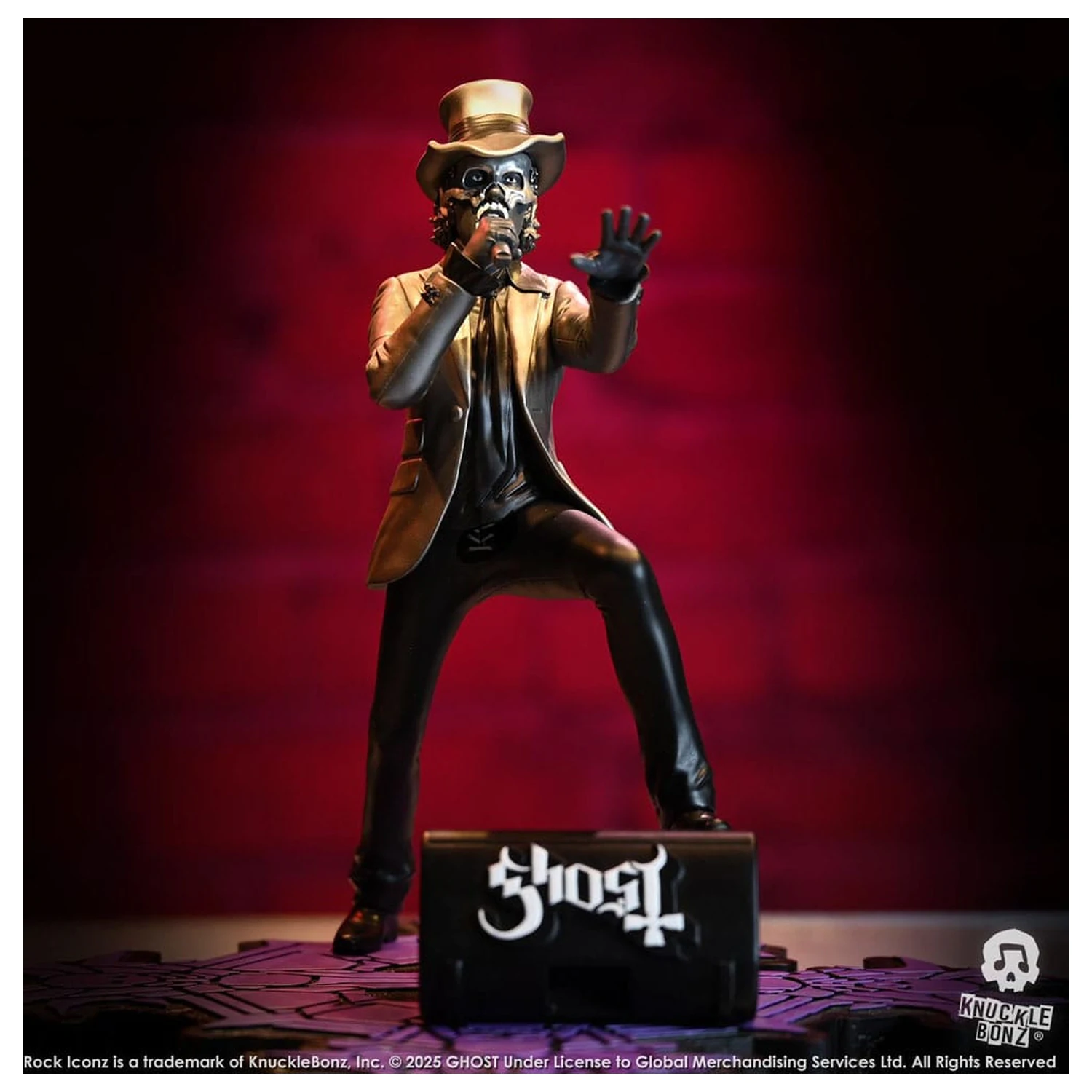 Ghost Rock Iconz Statue Papa V Perpetua Top Hat 22 cm Produktfoto